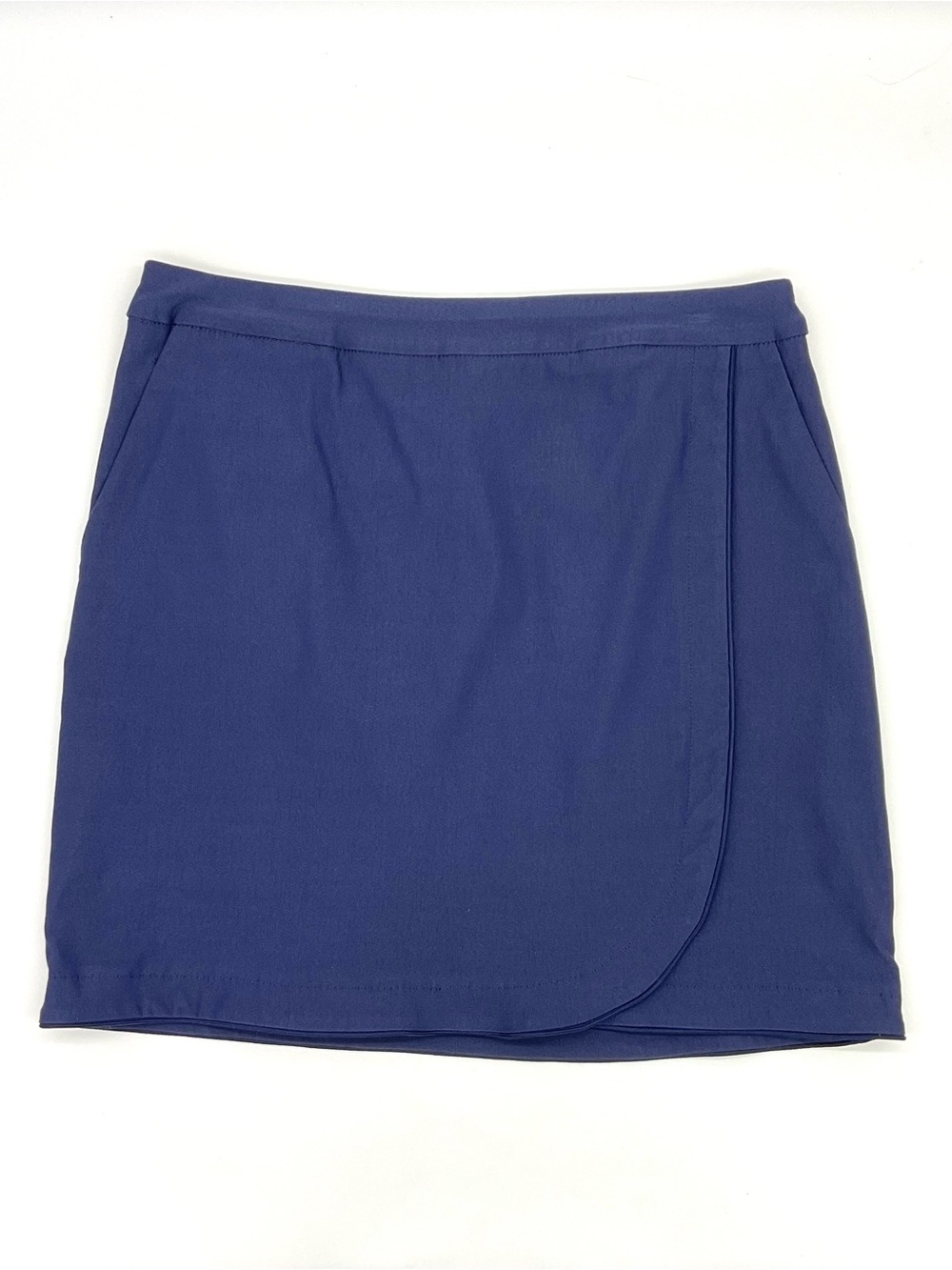 NWOT Tribal Navy Stretch Wrap-Front 18" Skort